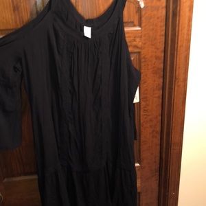 Plus Size peasants cold shoulder Dress